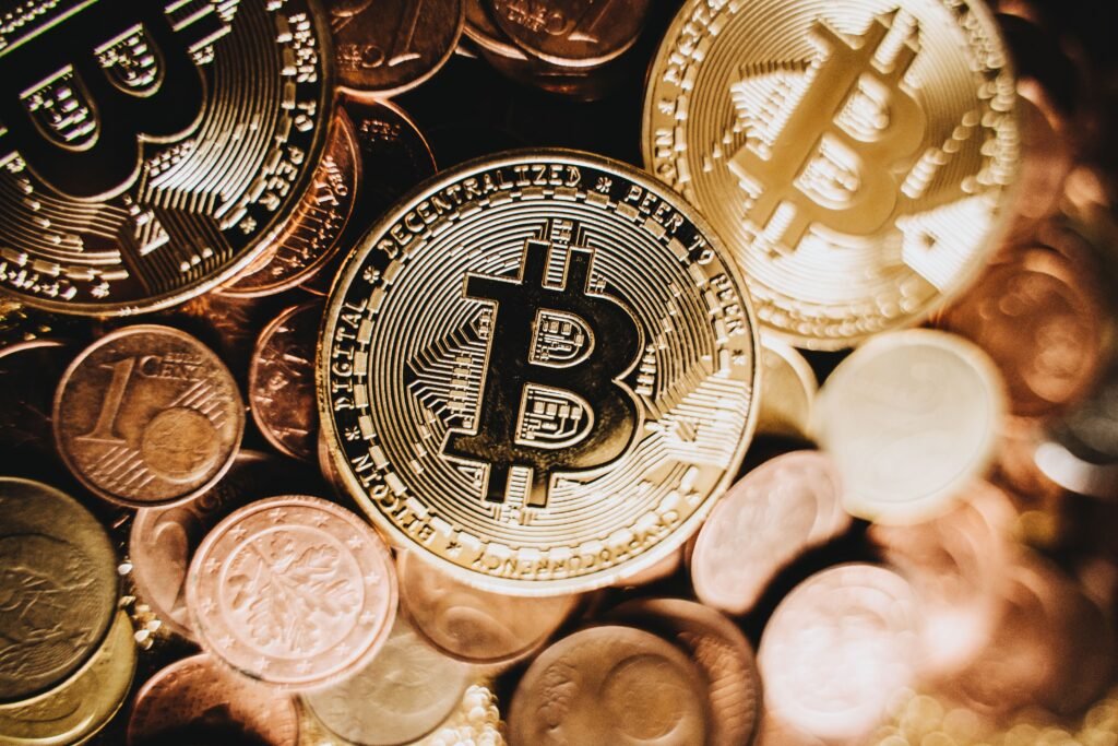 Close-up of gold coins for daily gram rate reference