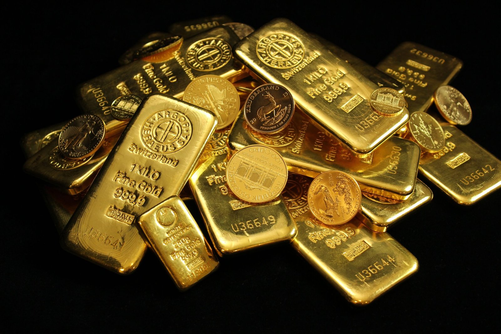 Pure 24 carat gold bars representing investment-grade precious metals